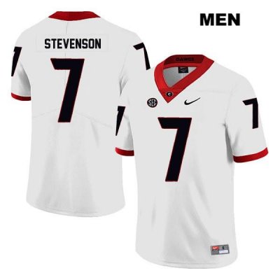 Men's Georgia Bulldogs NCAA #7 Tyrique Stevenson Nike Stitched White Legend Authentic College Football Jersey VDD8454QQ